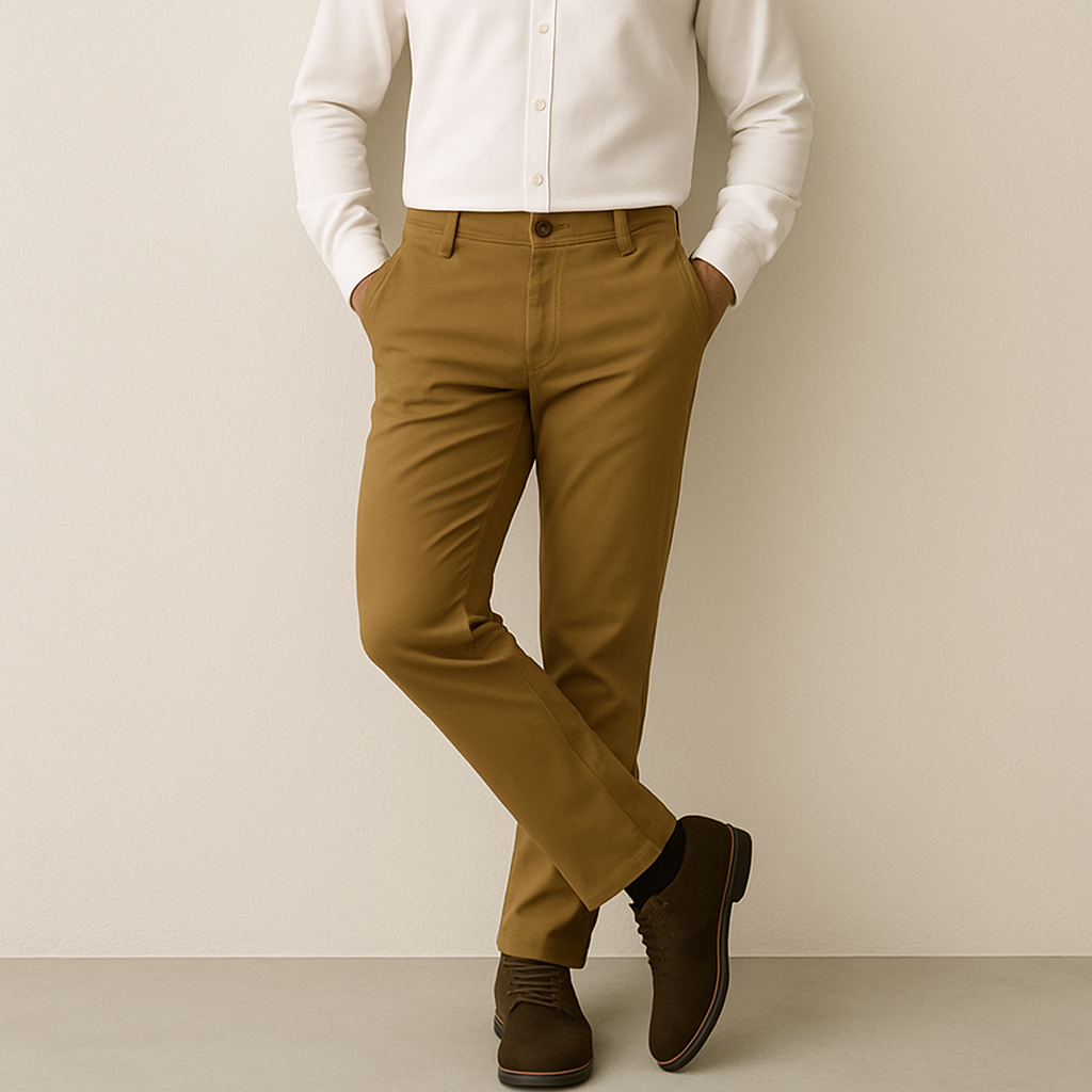 Camel Brown Cotton Chinos Pant