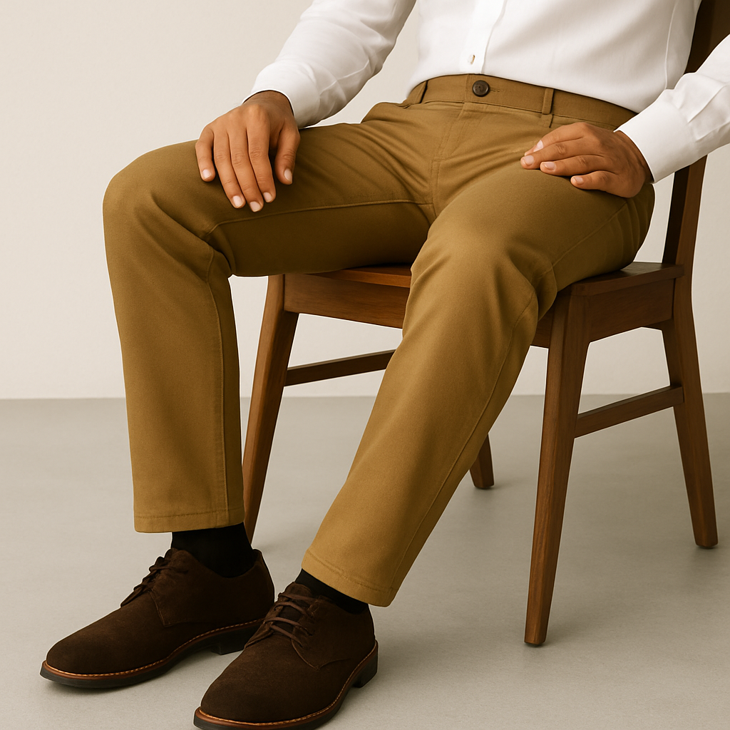 Camel Brown Cotton Chinos Pant