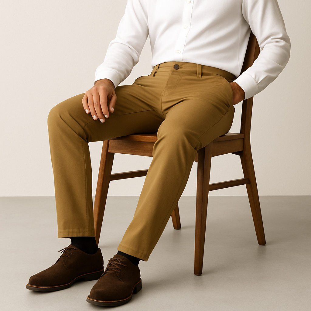 Camel Brown Cotton Chinos Pant