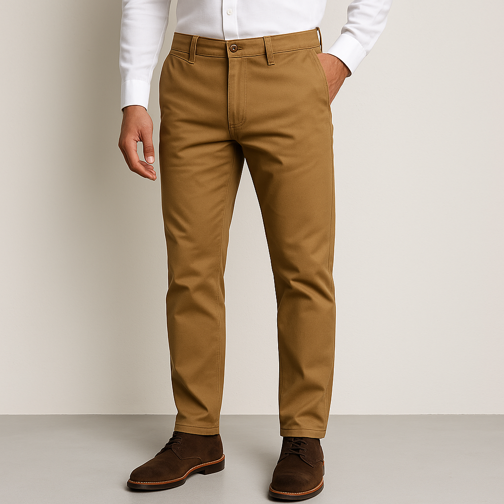 Camel Brown Cotton Chinos Pant