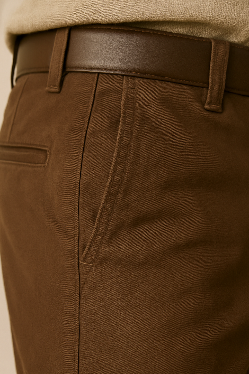 Chocolate Brown Cotton Chinos Pant