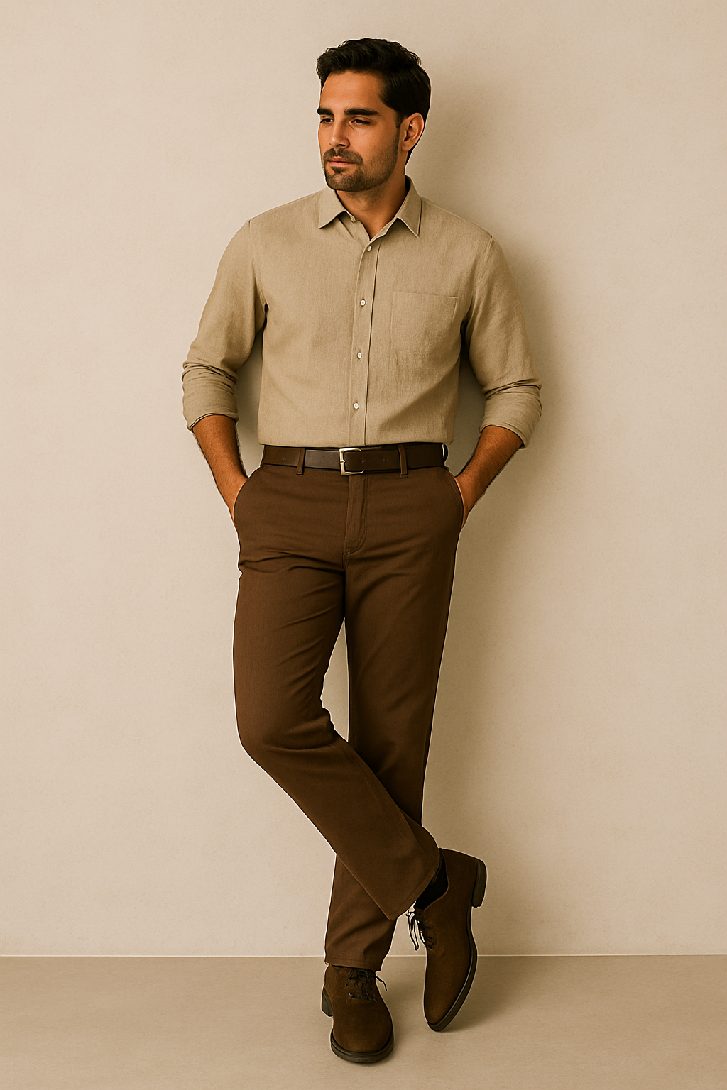 Chocolate Brown Cotton Chinos Pant