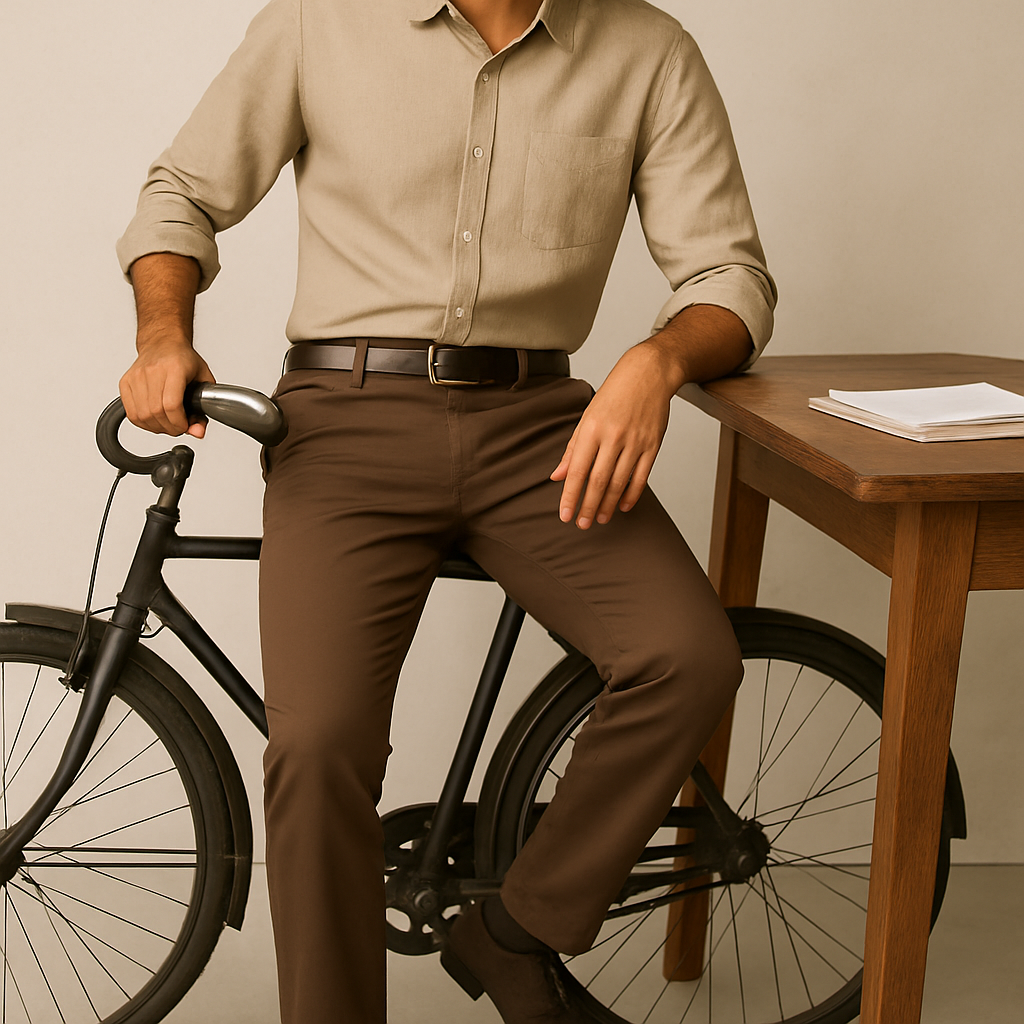 Chocolate Brown Cotton Chinos Pant